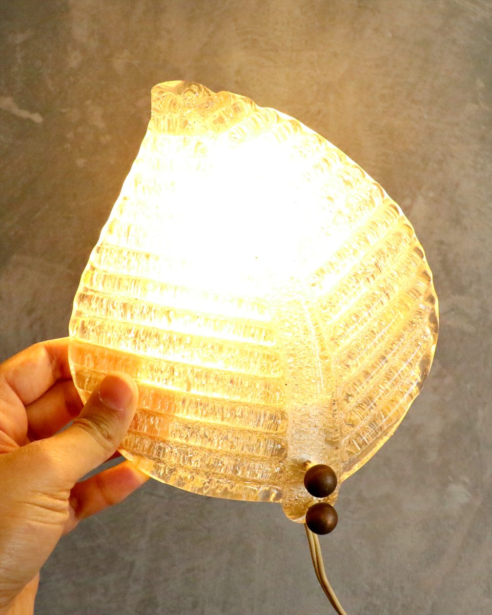 Vintage Murano Glass Leaf Wall Light — Barovier and Toso