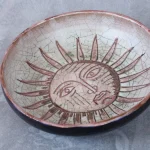 Glazed Ceramic Bowl Decorated with a Sun – photo 11