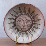 Glazed Ceramic Bowl Decorated with a Sun – photo 7