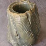 Brutalist Glazed Stoneware Vase – photo 1