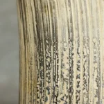 Incised Cream and Charcoal Ceramic Table Lamp – photo 10