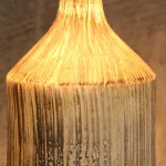 Incised Cream and Charcoal Ceramic Table Lamp – photo 11
