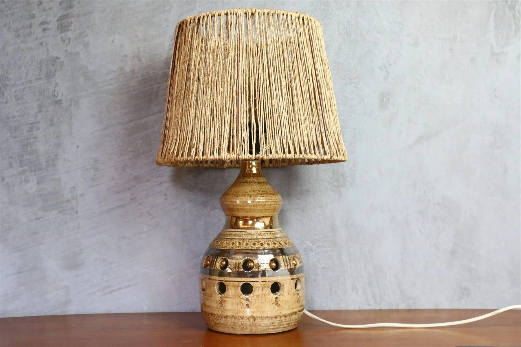 Cream Double Lighting Ceramic Table Lamp