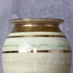 French Ceramic Green and Golden Vase – photo 5