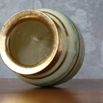 French Ceramic Green and Golden Vase – photo 7