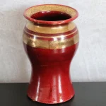 Vintage Red and Golden Ceramic Vase – photo 11