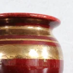 Vintage Red and Golden Ceramic Vase – photo 12