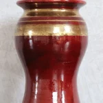 Vintage Red and Golden Ceramic Vase – photo 6