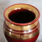 Vintage Red and Golden Ceramic Vase – photo 7
