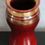 Vintage Red and Golden Ceramic Vase – photo 8