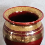 Vintage Red and Golden Ceramic Vase – photo 9