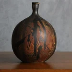 Vintage Sculptural Stoneware Bowl Vase – photo 3