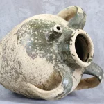 Glazed Terracotta Jar with Three Handles – photo 2