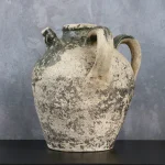 Glazed Terracotta Jar with Three Handles – photo 4