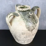 Glazed Terracotta Jar with Three Handles – photo 6
