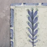 Blue Glazed Ceramic Cake Dish with Flowers – photo 4