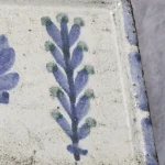 Blue Glazed Ceramic Cake Dish with Flowers – photo 5