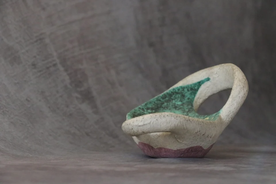 Ceramic Vide-Poche with a Woman’s Face — Jacques Sagan