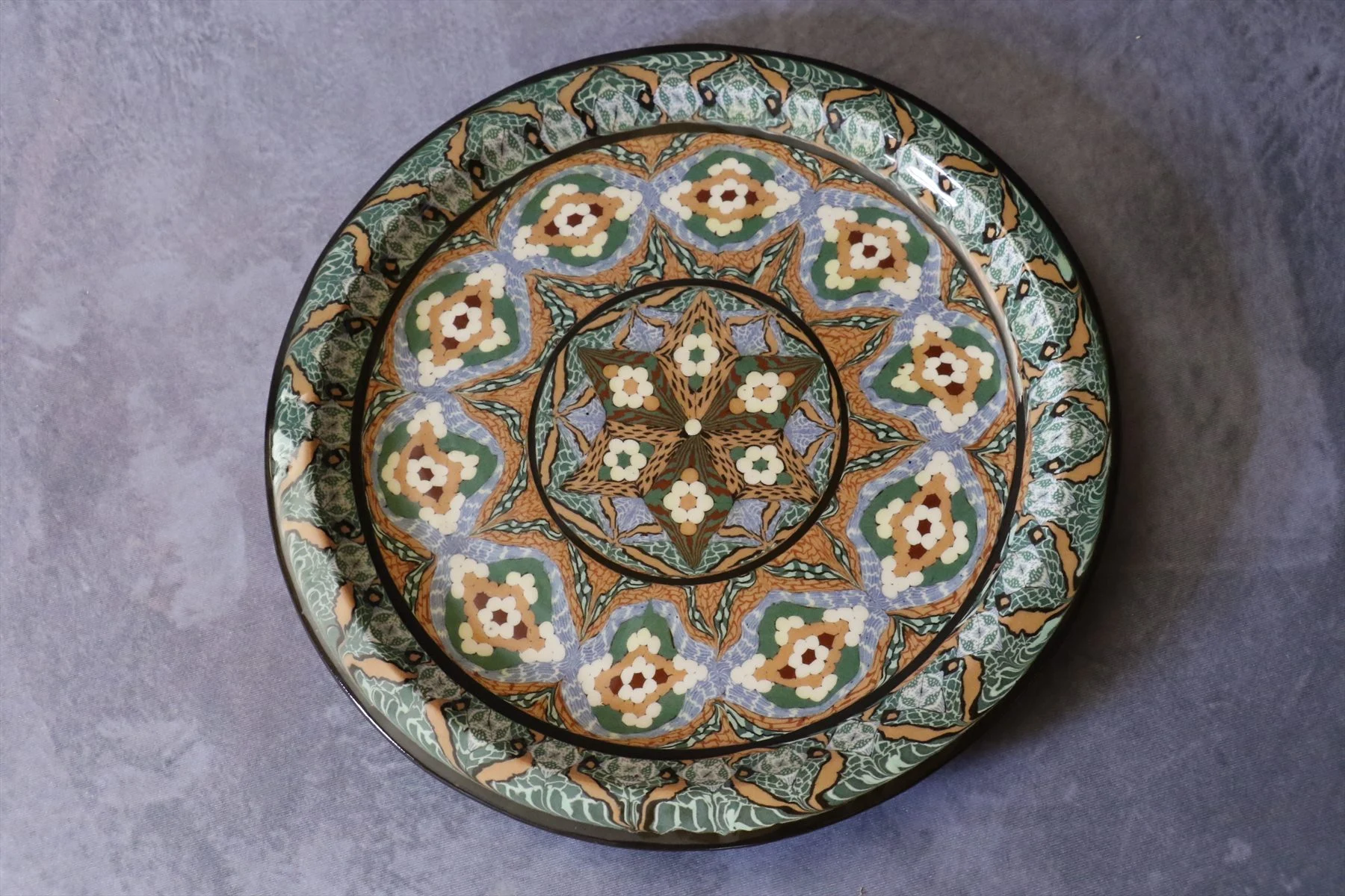 Mid-Century French Ceramic Large Plate