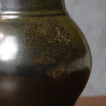 Black Glazed Ceramic Pitcher with Green Glints – photo 11