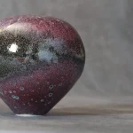 Purple and Black Mottled Glazed Porcelain Vase – photo 2