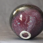 Purple and Black Mottled Glazed Porcelain Vase – photo 3