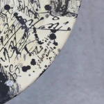 Large Modernist Hand-Painted Ceramic Plate – photo 2