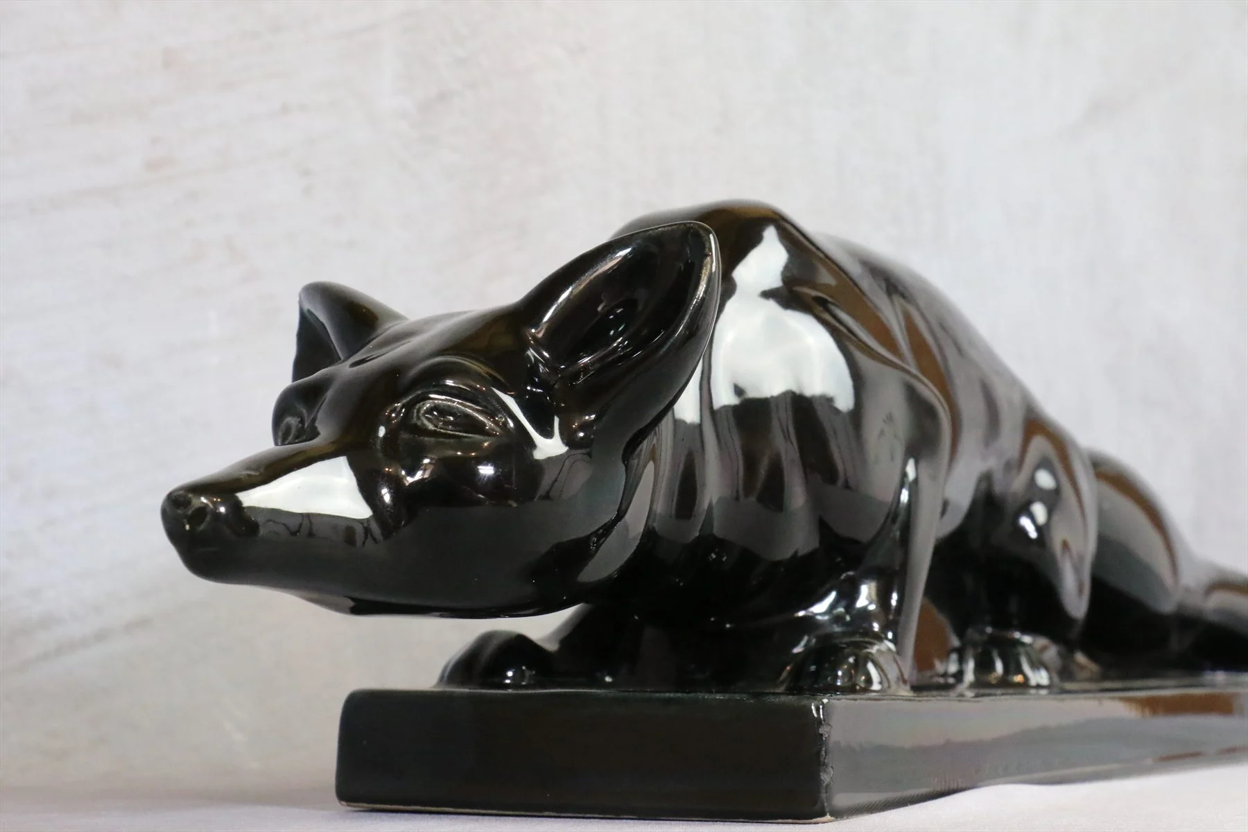 Fox Hunting Ceramic Sculpture