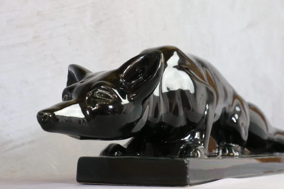 Fox Hunting Ceramic Sculpture — Charles Lemanceau