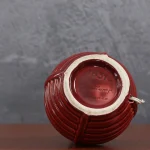 Pair of Mid-Century Modern Red Ceramic Bedside Lamps – photo 8