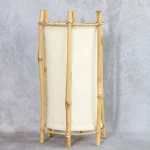 Mid-Century Modern Bamboo and Rattan Table Lamp – photo 1