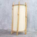 Mid-Century Modern Bamboo and Rattan Table Lamp – photo 3