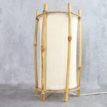Mid-Century Modern Bamboo and Rattan Table Lamp – photo 4