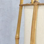 Mid-Century Modern Bamboo and Rattan Table Lamp – photo 5