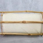 Mid-Century Modern Bamboo and Rattan Table Lamp – photo 9