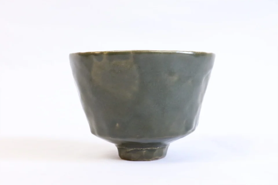 Ceramic Bowl with Bluish-Green Crackled Glaze — Marc Uzan