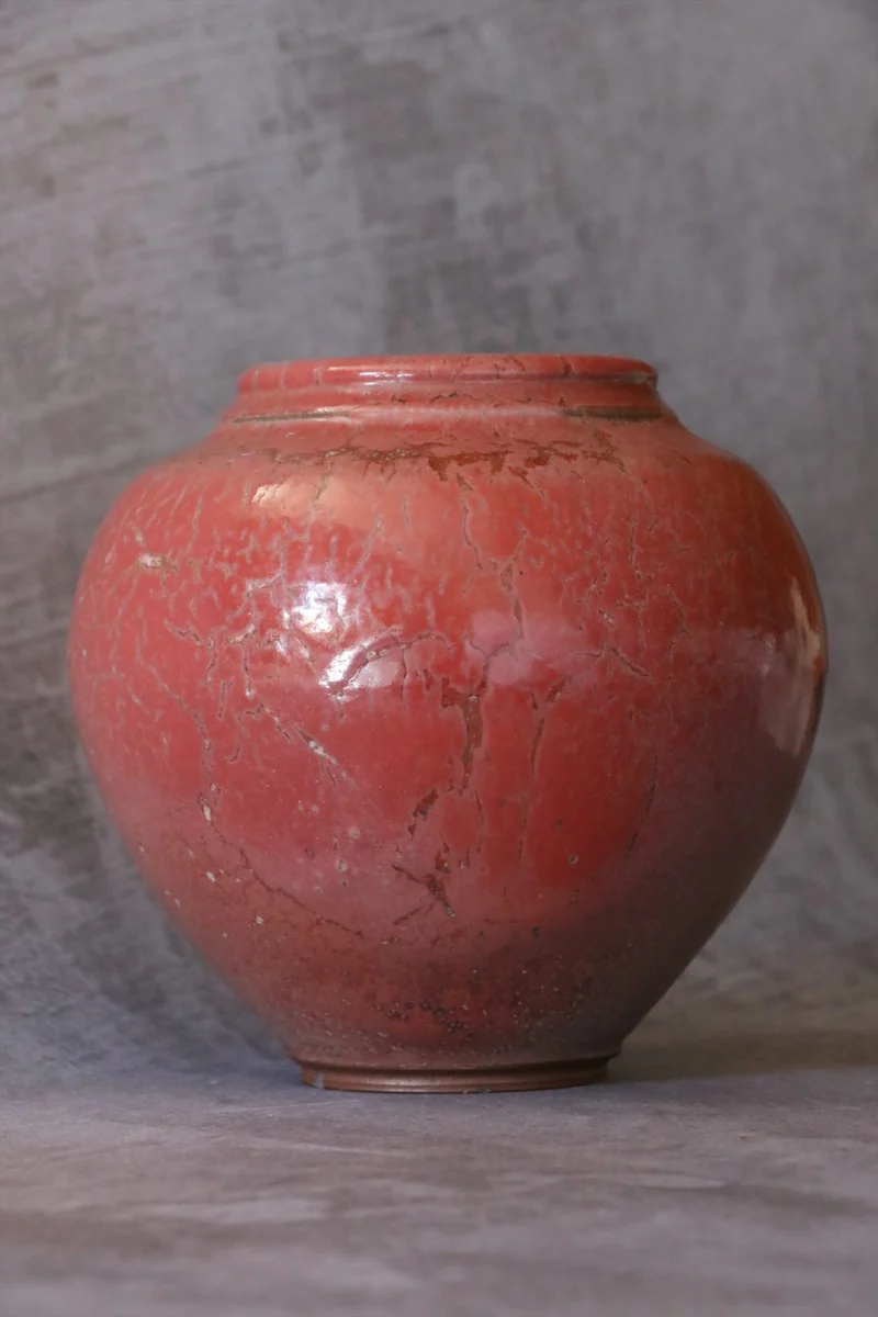 Large Red Ceramic Vase — Marc Uzan