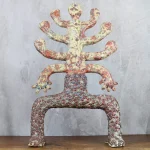 Polychrome Glazed Ceramic Totem – photo 2