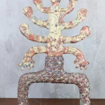 Polychrome Glazed Ceramic Totem – photo 3