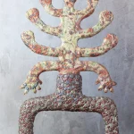 Polychrome Glazed Ceramic Totem – photo 5