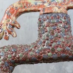 Polychrome Glazed Ceramic Totem – photo 9