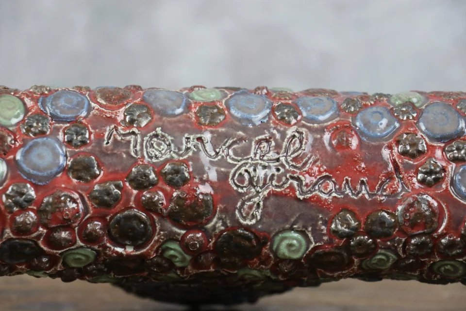 Polychrome Glazed Ceramic Totem — Marcel Giraud
