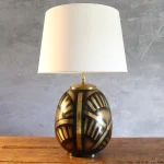 Art Deco Dinanderie Brass Table Lamp – photo 3