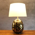Art Deco Dinanderie Brass Table Lamp – photo 5