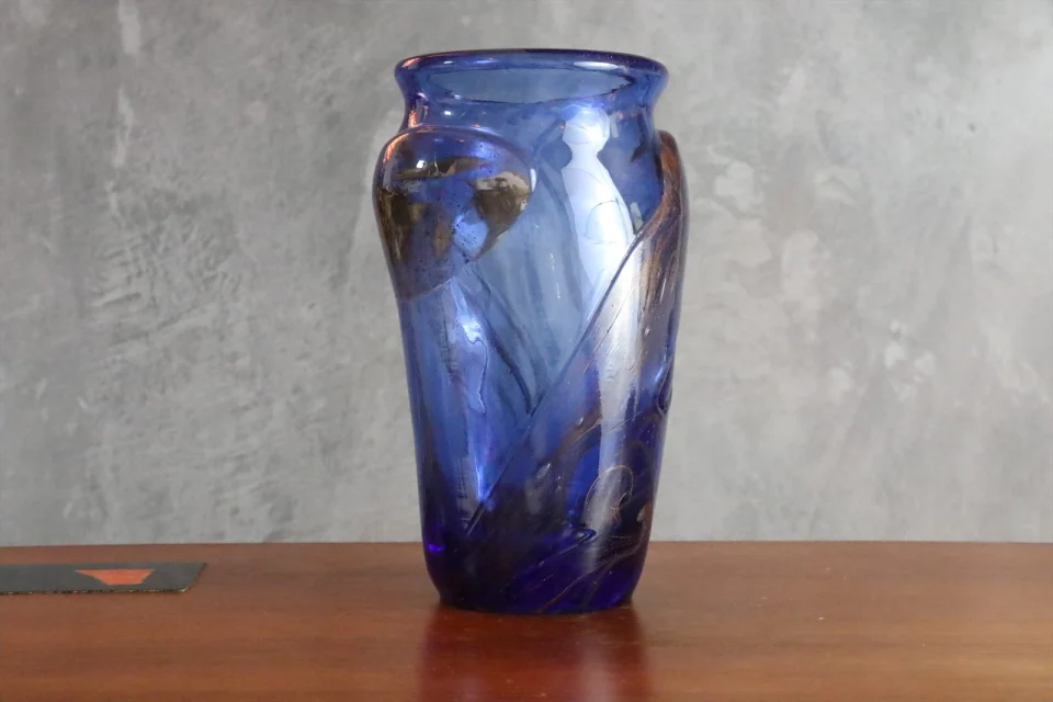 Vintage Cobalt Blue Blown Glass Vase — Raymond Winnowski