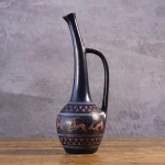 Midnight Blue Ceramic Pitcher with Deer Frieze – photo 10