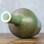 Mid-Century Modern Green Ceramic Vase – photo 3