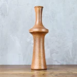 Satin Caramel Brown Ceramic Vase – photo 1