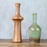 Satin Caramel Brown Ceramic Vase – photo 2