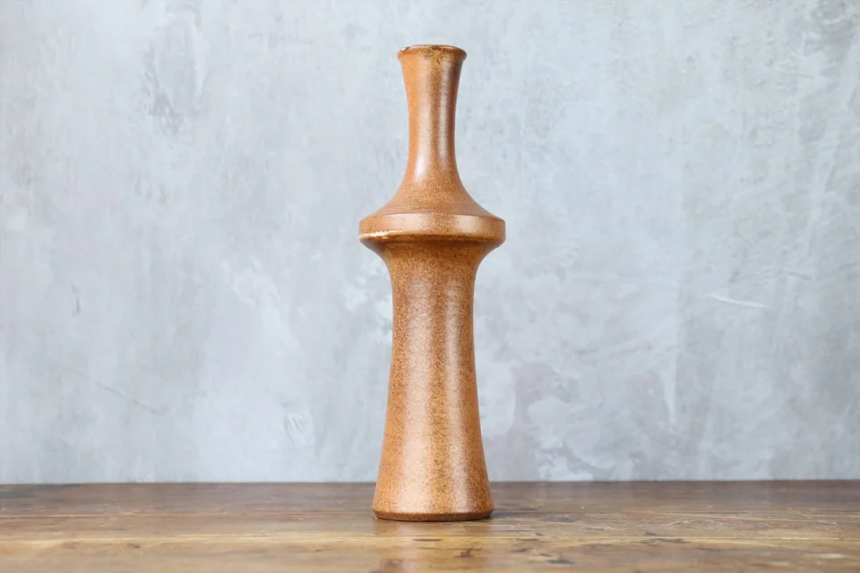 Satin Caramel Brown Ceramic Vase — Robert Chiazzo